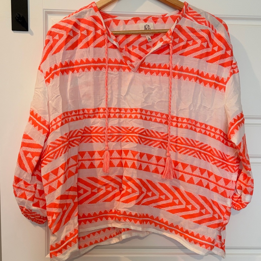 Women's Coral Printed Blouse